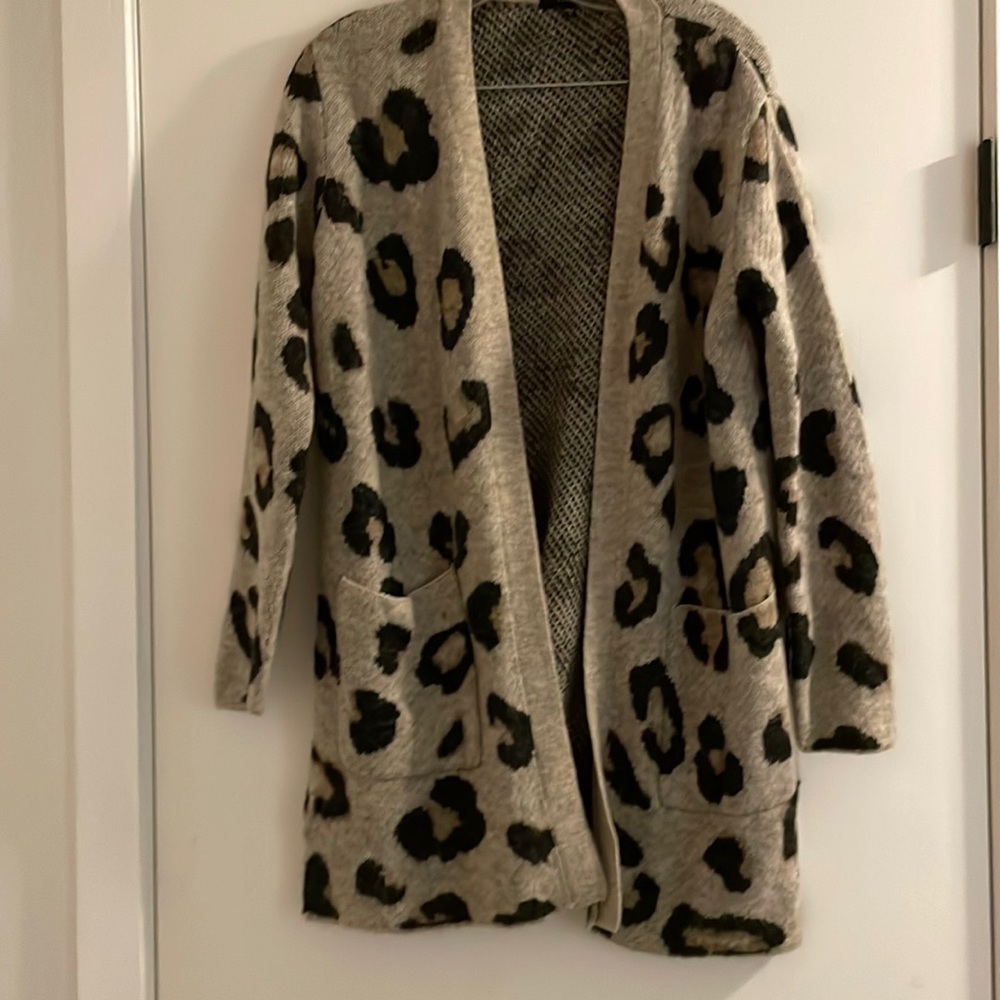 Cheetah print cardigan